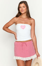 Honky Tonk White Tube Top